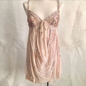 Vintage 90s Y2K Boho Glam Party Dress Mandalay